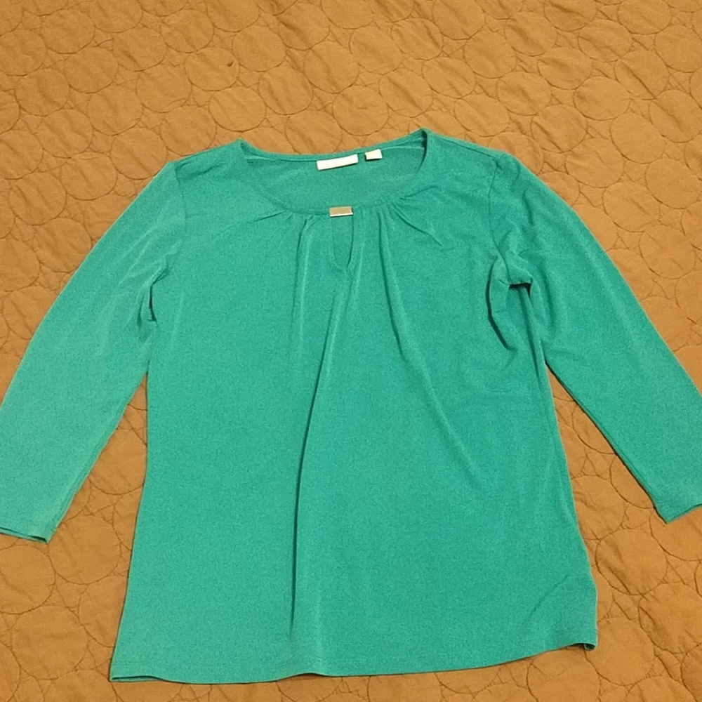 Teal NY&C 3/4 length top